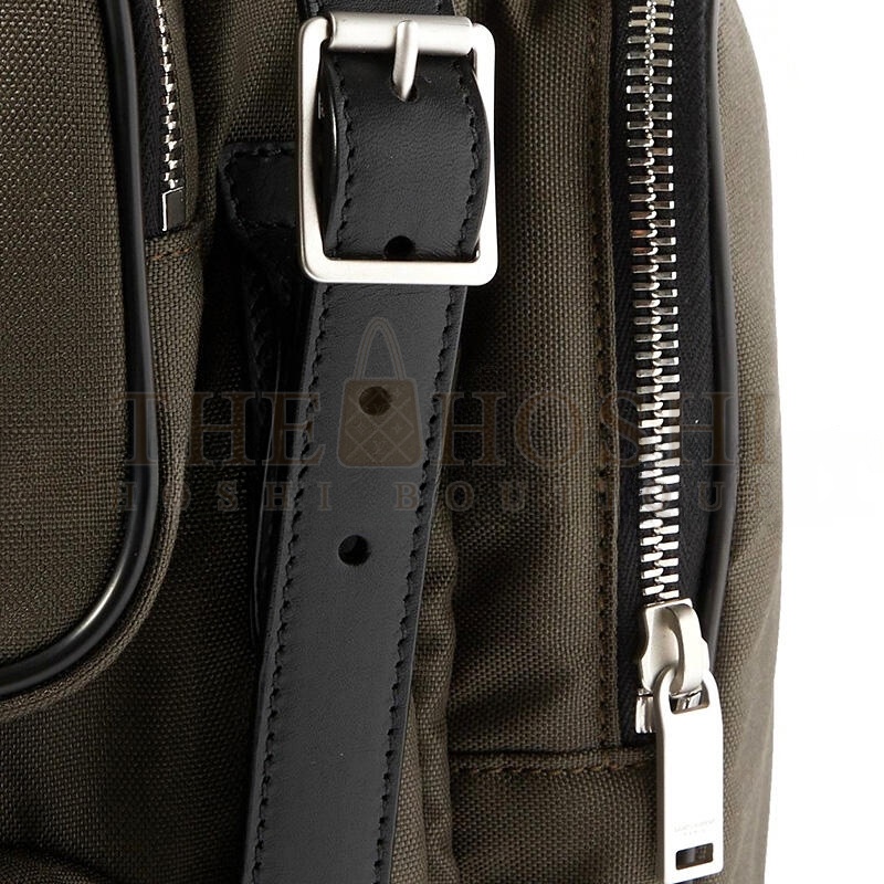 Y51 CITY MULTI-POCKET BACKPACK IN ECONYL®, SMOOTH LEATHER AND NYLON 437110FABO12986 (34*42*22cm) Master Quality